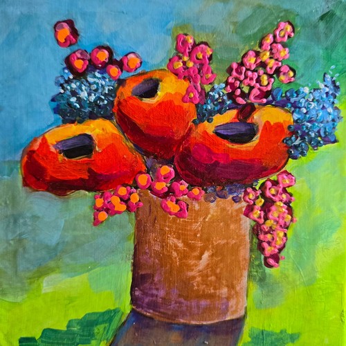 Abstrakt blumen rot - abstrakt,