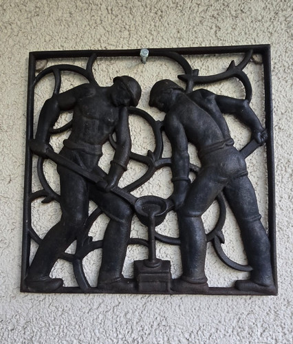 Gusseisernes wandrelief - gusseisernes,