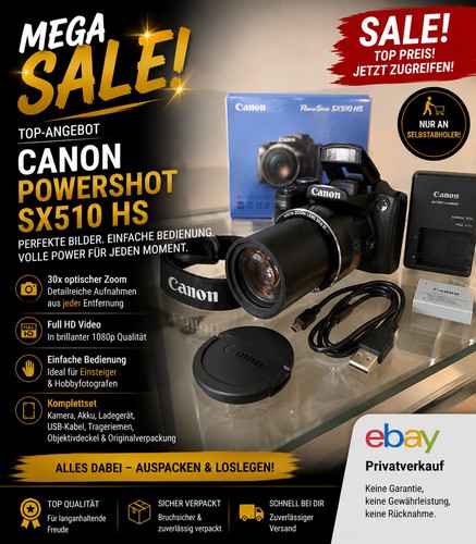 Neu canon sx - powershot, 510