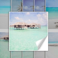 Fliesenaufkleber Bad & Küche, maritim Wasser Strand türkis Klebefliesen Folie