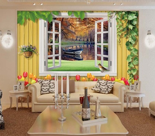 Fenster des dunklen - , waldes