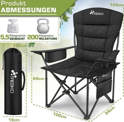 Tresko campingstuhl faltbar - tresko®,