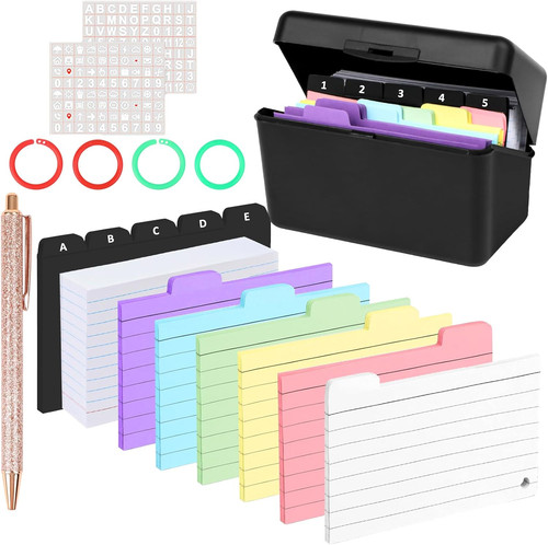 Karteikarten box schwarz - box,