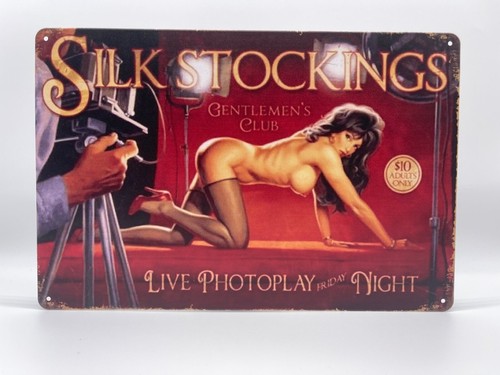 Blechschild silk stockings - blechschild,