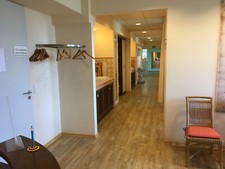 Eck-Garderobe 1/4-Kreis Edelstahl, flaches Profil matt gebürstet, 60x60 cm