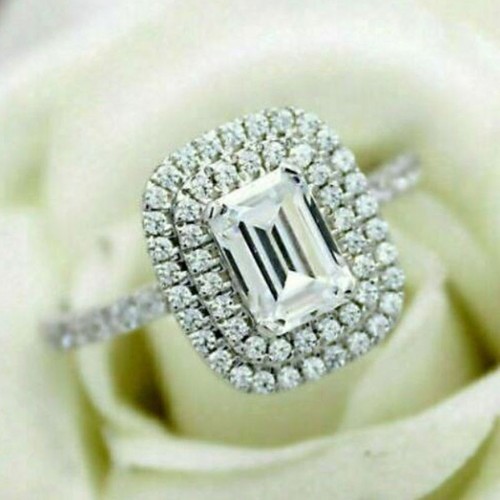 Doppel halo hochzeit ring - hochzeit,