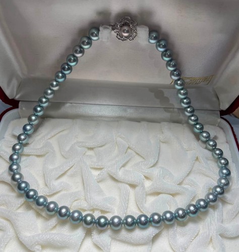 Akoya perlenkette blau - akoya-perlenkette,