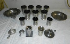 Zinn Schrott Konvolut Sortiment 6.1 kg Becher Schalen Post Motiv OVP Humpen alt