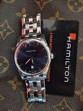 Hamilton Jazzmaster Thinline Herrenarmbanduhr H385111 Blau Silber Edelstahl