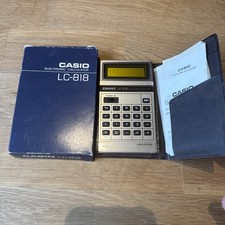 Like New! Rare! Casio LC-818 Electronic Calculator Yellow Liquid Crystal Display