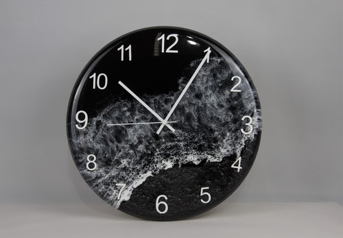 Wanduhr epoxidharz 33cm - wanduhr,
