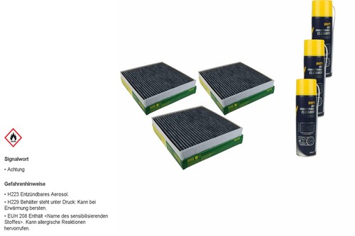 Mann filter innenraumfilter - 3x,