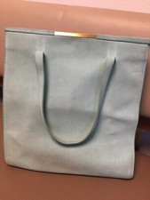 Zara Handtasche Shopper Türkis Cool Schick Leder Sommerlich