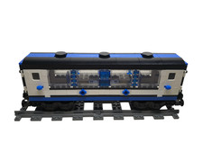 Lego City Zug Waggon Eisenbahn Smaragd Emerald passt zu Set 10194 MOC 28L Blau