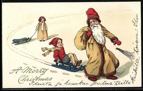 Weihnachtsmann mit - ak,