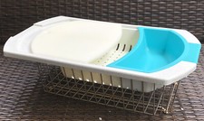 Gemüseschale mit Arbeitsbrett, Schale, Abtropfsieb - Kunststoff Edelstahl Spüle