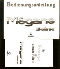 deutsche Betriebsanleitung Renault Megane Scenic Handbuch 1998 + kurzanleitung 