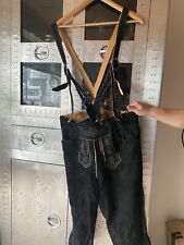 Herren Trachtenlederhose mit Träger Kniebund Tracht Hose Gr. 44 / XL 3/4 Hose