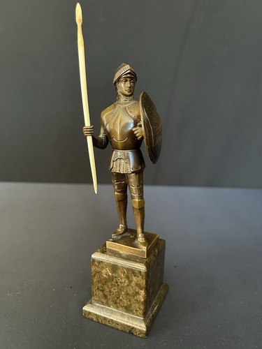 Kleine bronze figur - kleine, ritter