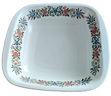 Bauscher Weiden Schüssel Schale Porzellan viereckig Weiß mit Blütendekor Hotel