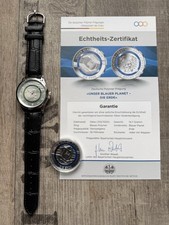 Unser Blauer Planet - Die Erde Blauer Polymer + Uhr NEU. Unbenutzt