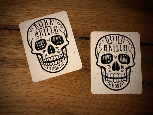 Skull aufkleber tattoo - 2x,