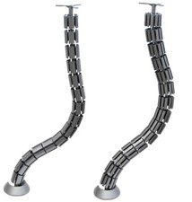 Kabeldurchführung Kabelschlange für Bürotische Schreibtisch silber Kabel Ordnung