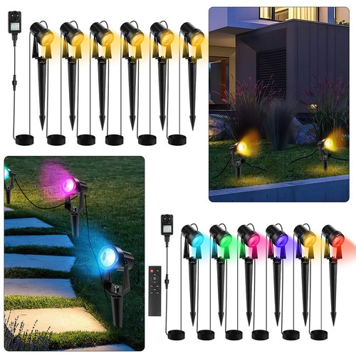 6er set gartenstrahler mit - set,