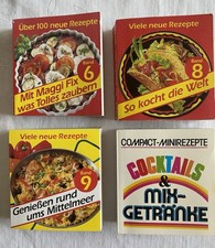 3x Minikochbuch Maggi Kochstudio Band 6, 8 und 9 + Compact Minirezept Cocktails