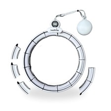 Health Rise Smart Hula Hoop | mit Zähler & Bauchgurt | weiß/blau | 70 - 129 cm