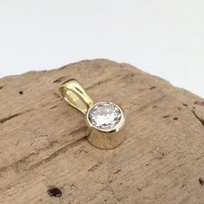 Brillant Anhänger 585/14k Gelbgold 1x Diamant 0,25ct #2915