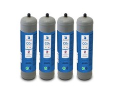 Co2 Einweg Zylinder Flasche 600 gr M11x1 Kohlesäure für Trinkwasserspender 4 St.