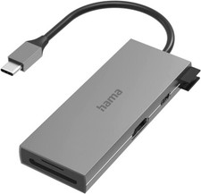 Hama 6in1 USB-C 3.2 Multiport Hub HDMI Kartenleser Card Reader 2x USB-A Adapter