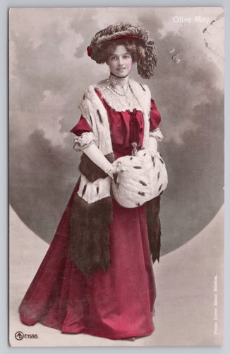 Rppc olive may - olive, schauspielerin