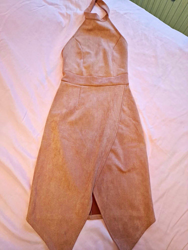 Damen abendkleid beige - abendkleid,