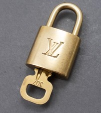 LOUIS VUITTON ORIGINAL PADLOCK SCHLOß LOCK KEY #307 SPEEDY KEEPALL TASCHE BAG