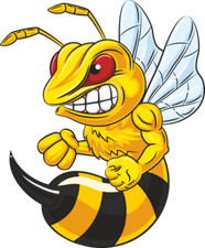 Aufkleber Böse Hornisse Wespe