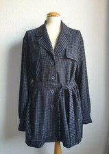 Eugen Klein Bluse - Blazer Tunika mit Gürtel dunkelblau Lang Arm  Gr. 44