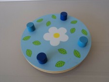 Blumenpresse Pflanzenpresse aus Holz hellblau  21 cm Durchmesser