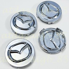 4x Für Mazda Auto Logo Radnabenabdeckung Felgendeckel Nabendeckel 52mm Silber