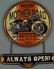 Blechschild always open - blechschild,