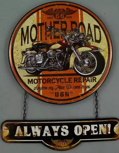 Blechschild always open - always,
