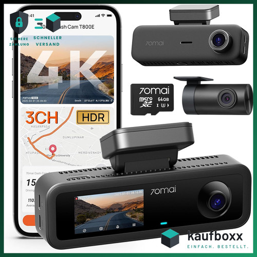 Dashcam kanal 1080p hdr - 3-kanal, 4k