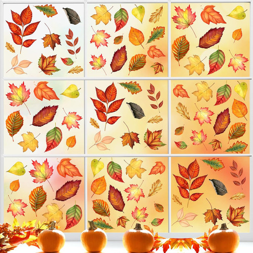 9pcs fensterbilder herbst - 9pcs,