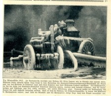 Vereiste Feuerspritze Löscharbeiten Momentaufnahme Winterkälte USA von 1912