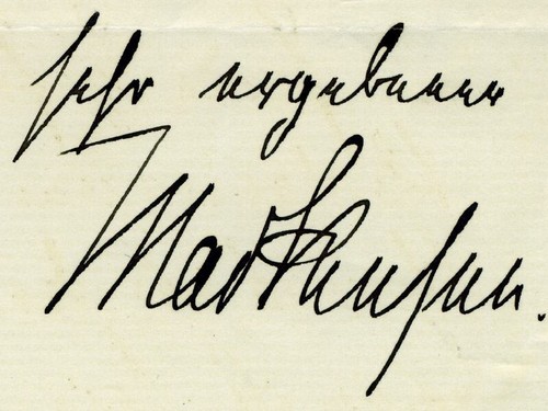 Autograph august von - -,