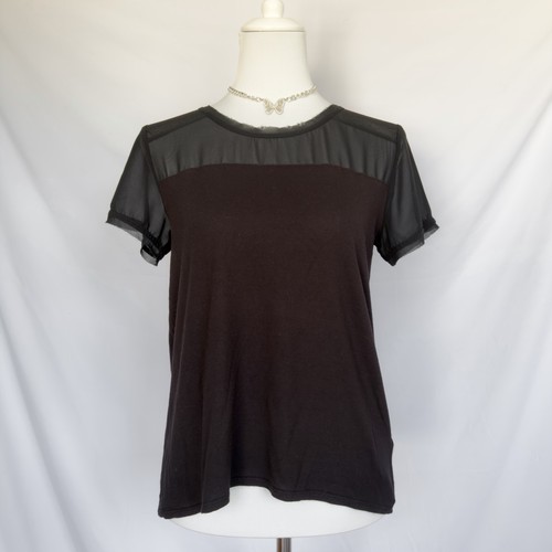 Schwarzes mesh shirt - h&m,