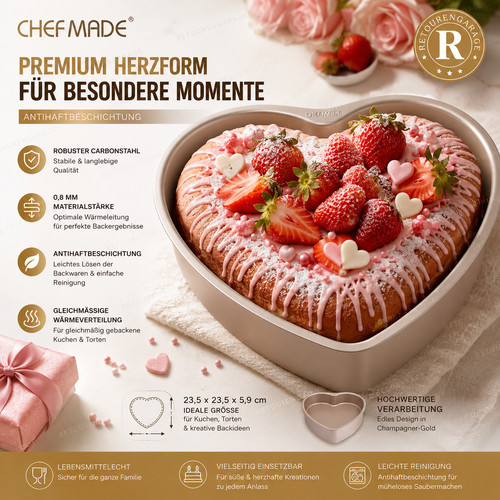 Chefmade herz backform 5cm - herz,