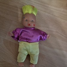80er Jahre Punk Puppe Punk Baby vintage - Simba Punker Rock bunte Haare 