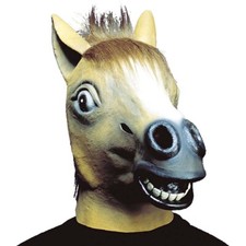 LATEX PFERDE MASKE Karneval Theater Pferdemaske Gaul Ross Kostüm Party Deko 8371